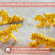 Mystery_print2.png Flexi Articulated Mystery Creature Collection Griffin, Sphinx, Werewolf, Unicorn (Print in place)