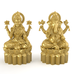 3D-lakshmi-ganesha-set3-pic-1.png Fichier STL 3D- Lakshmi Ganesha set3・Modèle pour imprimante 3D à télécharger