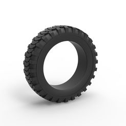1.jpg 3D file Diecast military tire 13 Scale 1:25・3D printable model to download