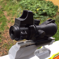 Nerf Acog Hybrid Sight 1.png 3D file Nerf Gun Acog Sight・3D printing design to download
