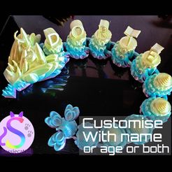 birthday_normal2.jpg Fichier STL Dragon d'anniversaire dont le nom et l'âge sont personnalisables・Design pour impression 3D à télécharger