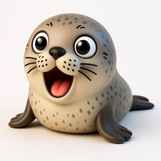Cute Baby Seal 3D model