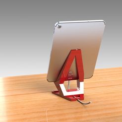 Untitled-296.jpg Download STL file Tablet Stand • 3D print template, Trikonics