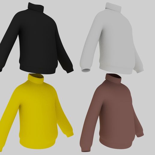 TurtleneckSweaterView1.jpg Turtleneck Sweater 3D Model