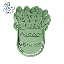 Domestic_Plant_11_C.png STL file Domestic Plant (no 11) - Cookie Cutter - Fondant - Polymer Clay・Template to download and 3D print