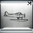 170b-float.png Wall Silhouette: Airplane Set