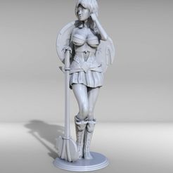 untitled.14.jpg Fichier STL amazonka avec hache・Modèle à télécharger et à imprimer en 3D