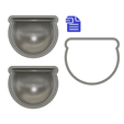 STL00285-1.png 3pc Cauldron Bath Bomb Press Mold