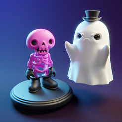 Angry-Bones1.png Файл STL Сердитый призрак и кости - Хэллоуин・Модель для печати в 3D скачать