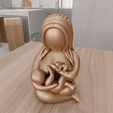 untitled4.png 3D Mother and Child Figure with 3D Stl File for Mother's Day & 3D Printing, Mother's Day Gift, 3D Printed Decor, Gift for Mother