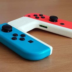 supportless_joycon_grip.jpg Free STL file Supportless Joycon Grip with LED Windows・3D print design to download