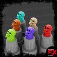 skull-head-stem.jpg SKULL HEAD - VALLEJO NEW XPRESS COLOUR COLOR TRANSLUCENT BOTTLE SWATCH SUPER MINI CAP - 18ML