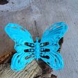 20230428_132505.jpg Steampunk Butterfly, Vibrant Black 3D, Articulating, Poseable, Mechanical Insect, Print In Place and No Supports, VB3D