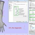 ot Fic Wizard (Part: Zombie hand) > Diagnostics (s oR ViewPages View Sices.|MuitSection | Grid | Support View. | Rapift View Poiagnosties | CUTertPAt: (Zombie hand Net Visualization J Combined Fix Advice (i Normats eee ee GB siteching GaNcice shes 3 ittctes Taya Drange TF a — “Boverieps BV 0 | inverted normals detected Bactist] Port info |Bectisnisl/ Stkeonial Sheamial/ Sees (Gishetis WY 0 | dad edges detected -————— V0] bad contours detected Profiles V0] near bad edges detected planar holes detected shels detected possible noise shels detected overlapping triangles detected intersecting triangles detected Mesh info # Triangles 531484 +# Point (285744 Panipiss 2 Ponts #Marked =O # Invisible [0 Properties Volume [900,197 surface _ [914/472 mm*2_ J ]Automatic Status [Not Changed compensated |No D> Fallow Advice Close Help ‘Annotation Pages Text [Drawing | Attachments | Textures, B Text Parameters STL file diagnostic co width 10 Height 10 Measurement Pages ox Distance [Radius | Angle | Info Final Part | Report FocPages ox i T : T T T u Autofix Basic. Hole Triangle Shell Overlap Point, Zombie Hand
