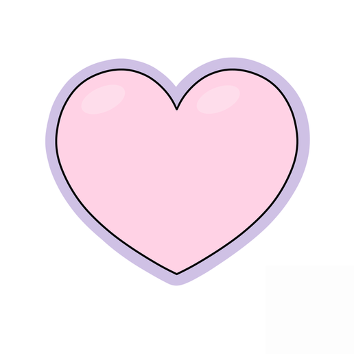 Classic Heart Cookie Cutter STL – Simple Love Shape 3D Print File