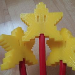 2015-01-03_12.12.14_display_large.jpg Free STL file Pixel Star Pen Topper・3D printable model to download