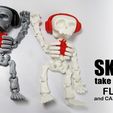 09-Skull-Flexy-Take-My-Heart.jpg STL file Skull Flexy Take My Heart・3D printing design to download