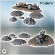 3.jpg Set of ruins and debris with the carcass of a six-wheeled truck (2) - Modern WW2 WW1 World War Diaroma Wargaming RPG Mini Hobby
