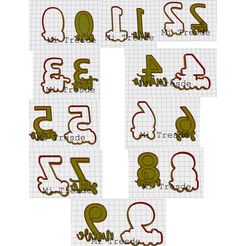 set-numeros.jpg Set numeros con nombre cortante y marcador