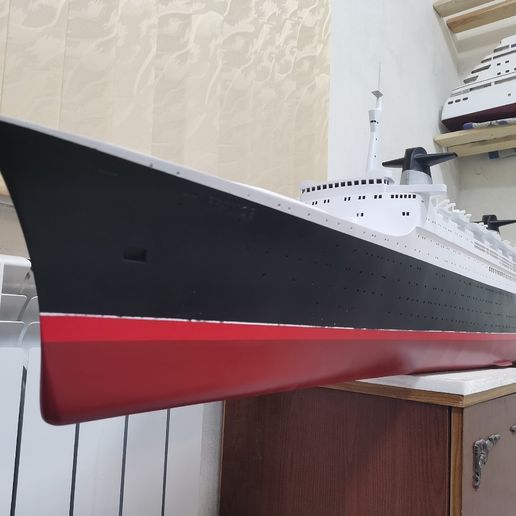 3D model of the ocean liner France, model for 3D printing and radio control