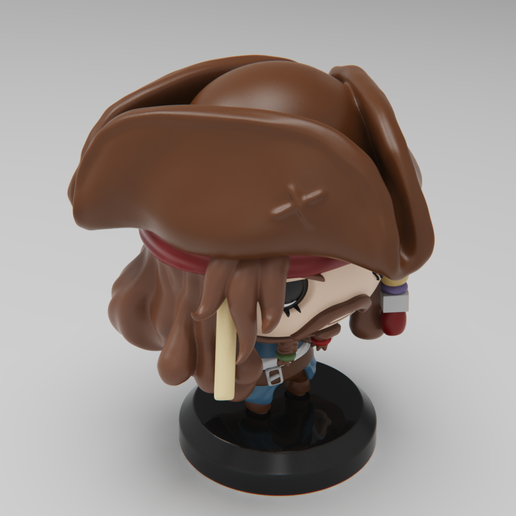 untitled.304.png Free STL file PIRATES OF THE CARIBBEAN - JACK SPARROW・3D printer design to download, purakito