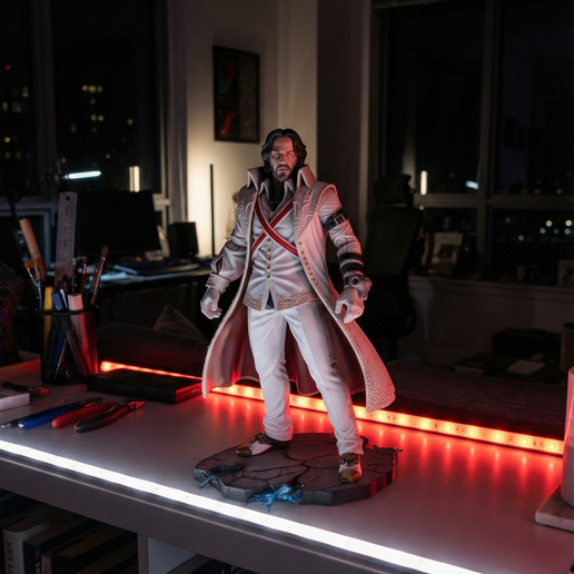White Suit Assassin 3D Printable STL File | Legendary Hitman Miniature | Elegant Action Enforcer Figure