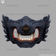 01.jpg Wolf Face Mask Cosplay - High Quality Details 3D print model