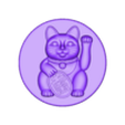 Maneki-neko.stl Coleção de medalhões japoneses