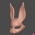 09.jpg Rabbit Mask - Fox Mask - Bunny Mask - Demon Kitsune Cosplay 3D print model