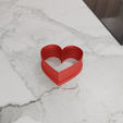 untitled2.png 3D Heart Cookie Cutter for Valentine Gift with 3D Stl File & Gift For Girlfriend, 3D Printing, Heart Art, Cake Cutters, Cookie Mold