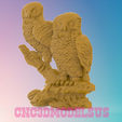 3.png Owls,3D MODEL STL FILE FOR CNC ROUTER LASER & 3D PRINTER
