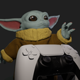 07.png Archivo STL Baby Yoda Controller Holder・Plan de impresora 3D para descargar, pablo_ernesto_3D