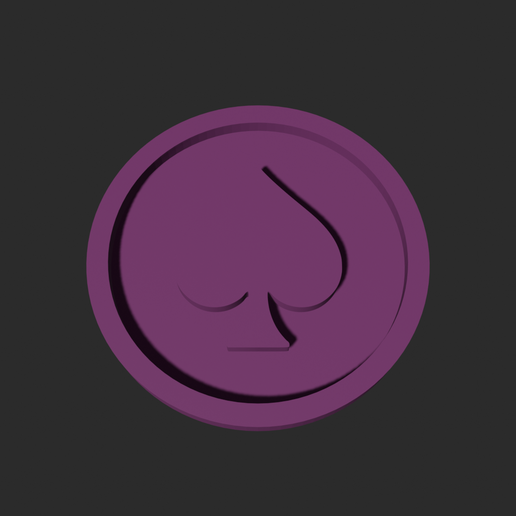 ♠️ Spades Meeple Disc - Ficha de juego imprimible en 3D・Archivo 3D para ...