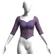 Girls-Printed-Crop-Top-V5_6.png Girls Printed Crop Top V5 | Marvelous / Clo3d / obj / fbx