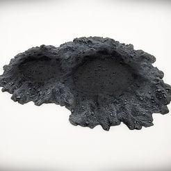Blast-Crater-Double-Crater-B-Ash-Angle-2-Vignette.jpg Fichier STL Double Cratère B・Objet pour imprimante 3D à télécharger