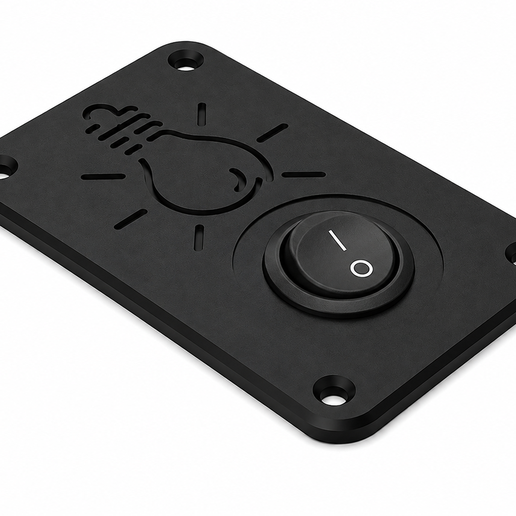 Mounting Panel for 1 Round Switch – Light / Lighting Control Panel