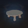 TABLERONDE.jpg STL-Datei Mittelalterliche stilisierte Möbel kostenlos・3D-Druck-Vorlage zum herunterladen
