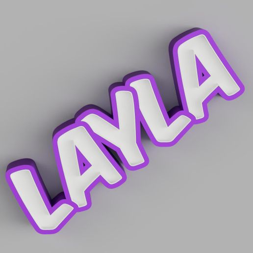 3D file NAMELED LAYLA - LED LAMP WITH NAME 🔦 ・Template to download and ...