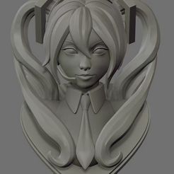 Untitled-2.jpg STL File only - Hatsune Miku bust, inspired by Artgerm