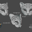 3.png Valeria Socialite Mask (Diamond Leopard) for Cosplay - Modern Warfare / Warzone 2 - Instant Download STL File for 3D Printing
