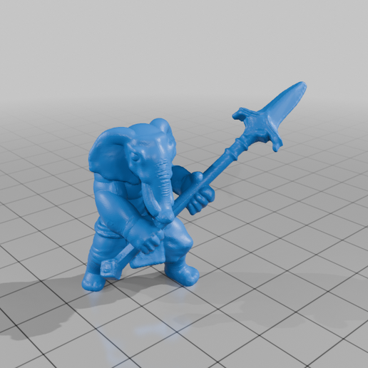 Free 3D file Loxodon, Elephantfolk Barbarian (32mm) (DND / TTRPG) 👽 ...