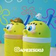 14.jpg SPONGE BOB SPONGE MILKSHAKE CUP X4