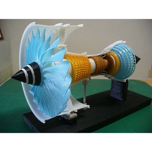 Jet Engine, 3-Spool 3D model
