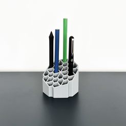 IMG_8033pop.jpg Datei STL Stifthalter geometrisches Muster・Modell für 3D-Druck zum herunterladen