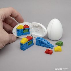 car_carrier_instagram.jpg Скачать бесплатный файл STL Surprise Egg #7 - Tiny Car Carrier • Образец с возможностью 3D-печати, agepbiz