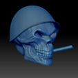 Shop1.jpg Skull Soldier with helmet and cigar
