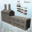1-PREM.jpg Large modern brick industrial production plant with flat roof double vats on roof (23) - Modern WW2 WW1 World War Diaroma Wargaming RPG Mini Hobby