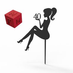 cumpleaños-40.jpg 40th birthday girl sitting cake topper