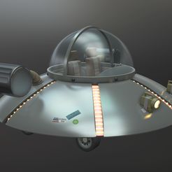 giuliano-grassi-rickcaruno.jpg Rick and Morty flying saucer / spaceship for 3d print (Pla/Resin)