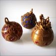 Christmas_Ball_Vignette_Ret_00003.jpg STL file Christmas decorations, Christmas ornaments.・Model to download and 3D print
